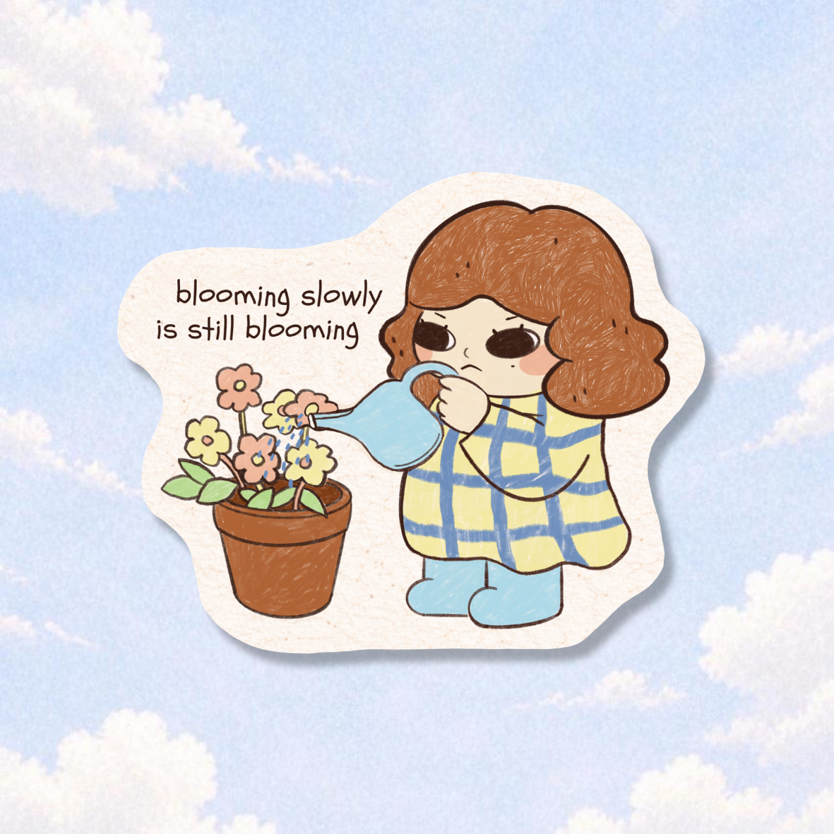 Blooming Slowly Sticker Flake