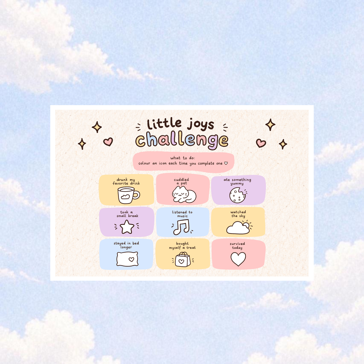 Little Joys Challenge Activity Card
